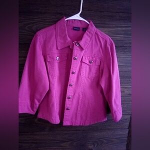 Westbound woman sz L 100% cotton button-up jean jacket